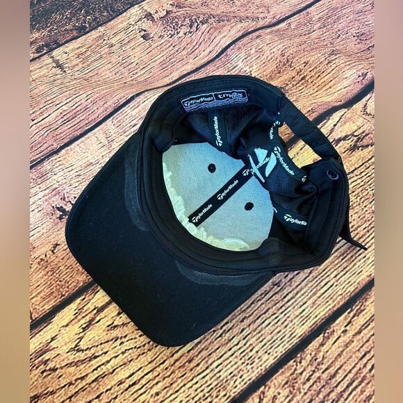 TAYLOR MADE Embroidered R9 Burner Black One Size Adjustable Golf Hat / Cap - Picture 4 of 8